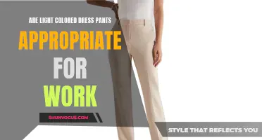 Decoding Dress Code: Are Light-Colored Dress Pants Suitable for the Workplace?