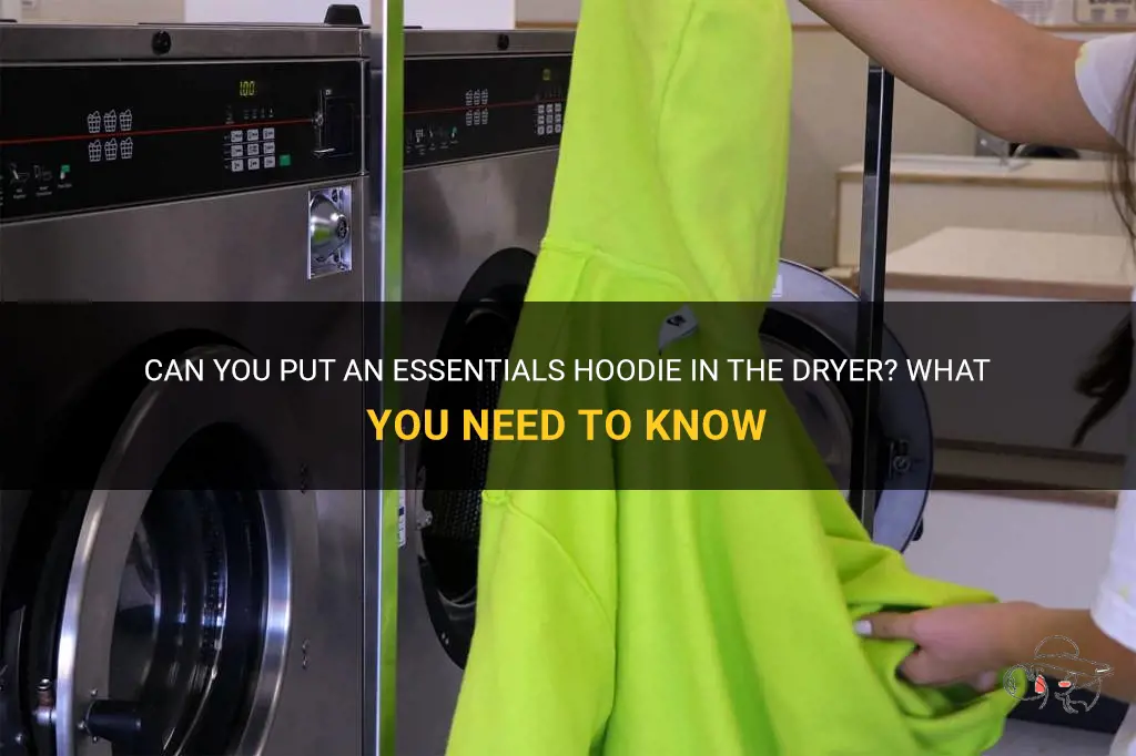 can you put an essentials hoodie in the dryer