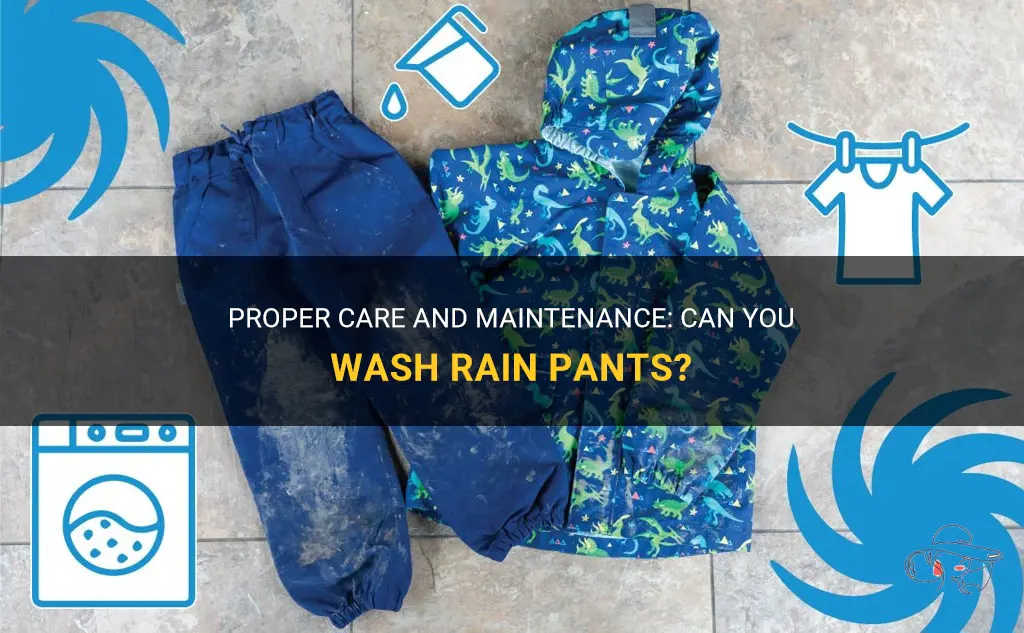 can you wash rain pants