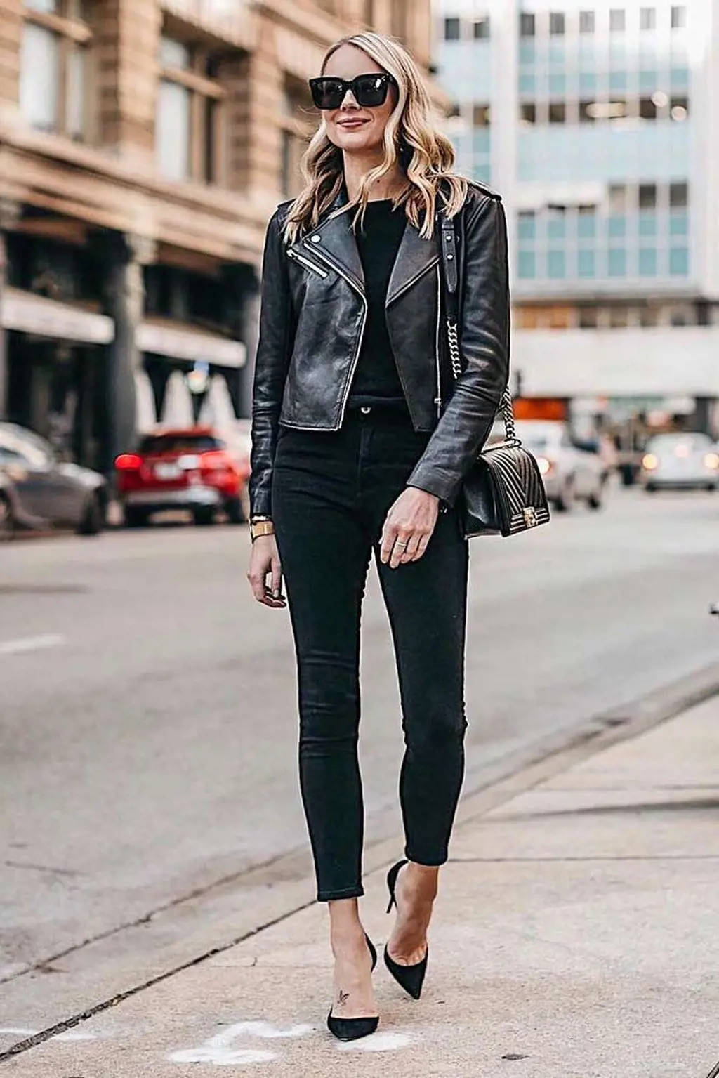 Stylish Outfit Ideas: How To Pair Skinny Jeans And A Leather Jacket ...