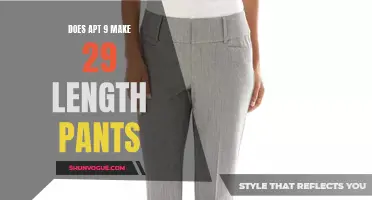Are 29 Length Pants Available in Apt 9 Collections?