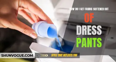 Removing Fabric Softener Stains from Dress Pants: Effective Techniques to Restore their Pristine Look