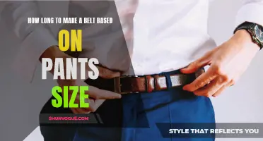 Finding the Perfect Belt Length: Tips for Determining the Ideal Size Based on Pants Size