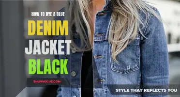 Here's a possible article title: "Transforming Your Blue Denim Jacket Into a Stunning Black Masterpiece: A Step-by-Step Guide
