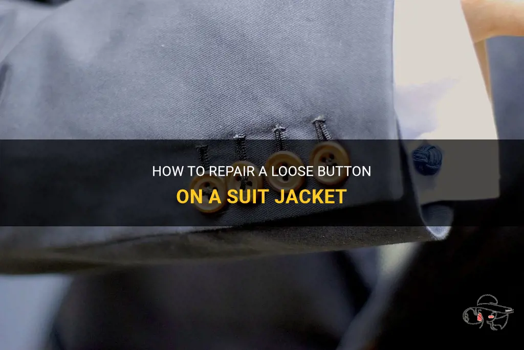 how to fix a loose button on a suit jacket