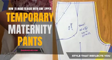 How to Create Temporary Maternity Pants with Side Zippers for Comfort and Style