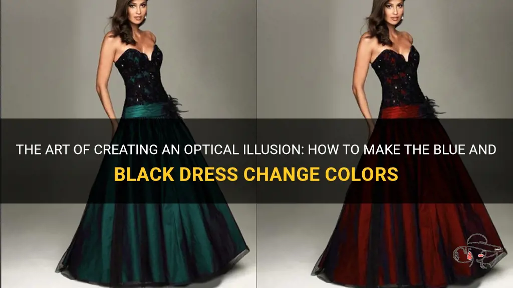 how to make the blue and black dress change colors