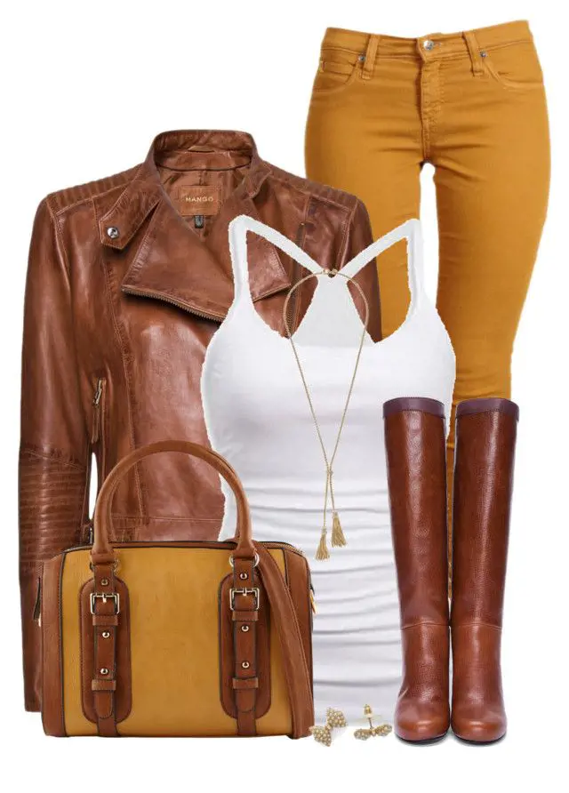 Finding The Perfect Shoe Color To Pair With Your Cognac Leather Jacket ...