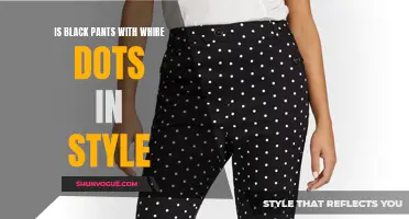 Black Pants with White Dots: A Stylish Choice for Any Occasion