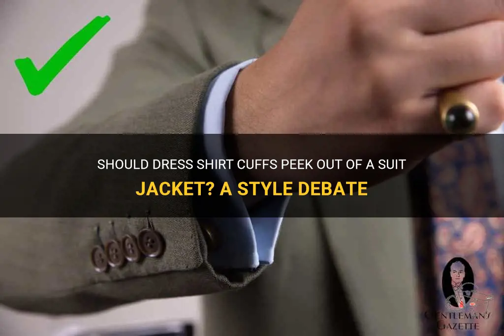 should dress shirt cuffs come out of suit jacket
