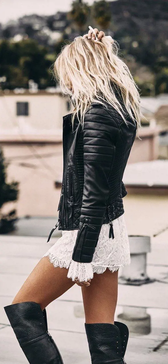 The Best Leather Jacket Colors To Complement Blond Hair | ShunVogue