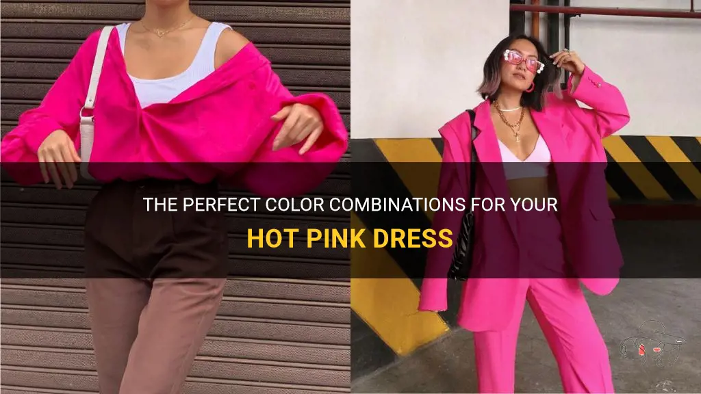 what color goes with hot pink dress