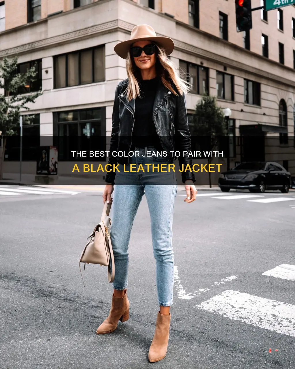 The Best Color Jeans To Pair With A Black Leather Jacket | ShunVogue