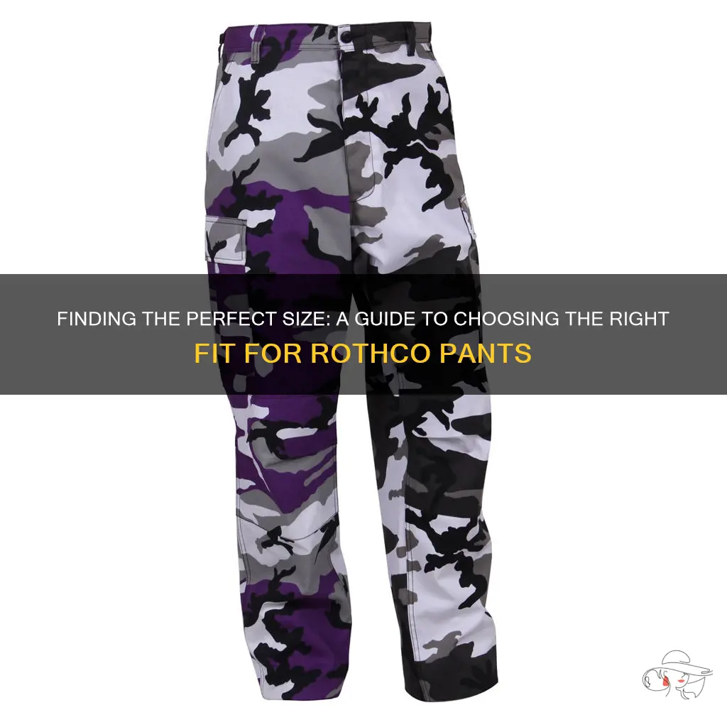 what size should I get in rothco pants