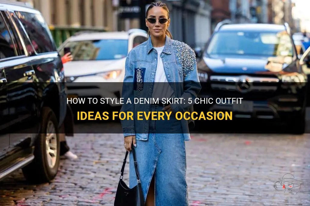 what to wear with denim skirt