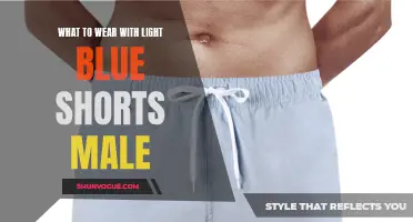 Stylish pairings for men's light blue shorts
