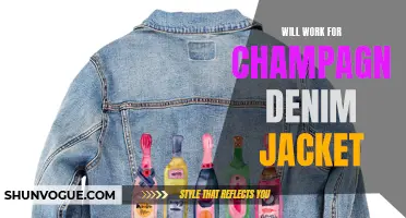 Champagne Pleasure: The Irresistible Allure of the 'Will Work for Champagne' Denim Jacket